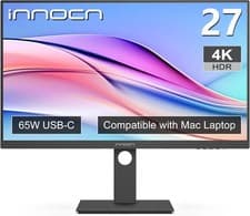 INNOCN 27 Inch 4K Monitor Computer UHD 3840 x 2160 LCD IPS Display, 27 