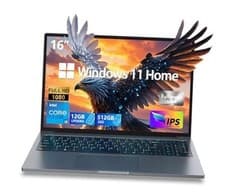 Gaming Laptop 16" Ultra-Slim - Intel Core i5-(Up to 3.5GHz), 12GB DDR4 + 512GB 