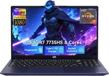 15.6" Light Gaming Laptop AMD R7 7735HS 16/32/64GB DDR5 RAM 256GB/512GB/1TB SSD