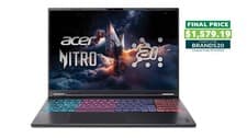 Acer Nitro Slim 16" Gaming Laptop RTX 5070 TI Ryzen AI 7 350 16GB RAM 512GB SSD