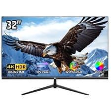 32 Inch 4K UHD Monitor (3840x2160), IPS,60Hz Refresh Rate, 120% 32-3, Black